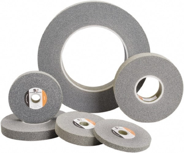 Standard Abrasives - 6" Diam, 1/2" Face Width, 1" Center Hole, Fine Grade, Silicon Carbide Deburring Wheel - USA Tool & Supply