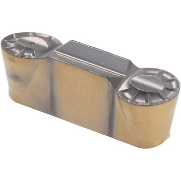 Iscar - 6030GRIP Y Grade IC808, 6mm Cutting Width Carbide Grooving Insert - 3mm Max Depth of Cut, Neutral, 3mm Corner Radius, TiAlN Finish - USA Tool & Supply