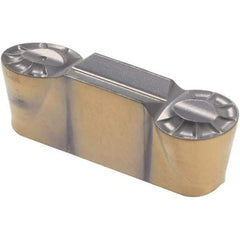 Iscar - 6030GRIP Y Grade IC808, 6mm Cutting Width Carbide Grooving Insert - 3mm Max Depth of Cut, Neutral, 3mm Corner Radius, TiAlN Finish - USA Tool & Supply