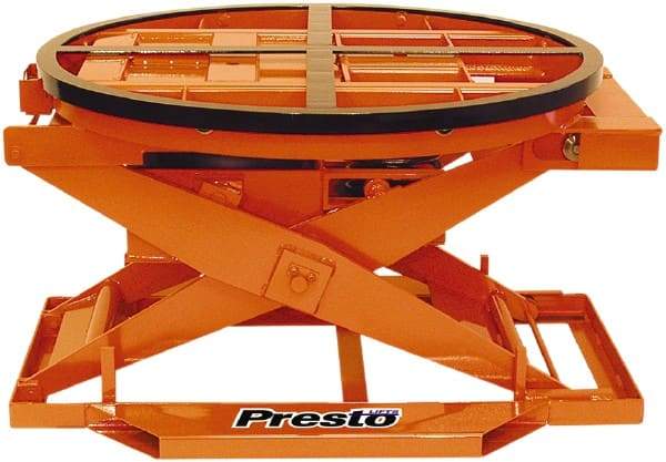 Presto Lifts - 4,000 Lb Capacity Pallet Positioner - 43-5/8" Diam - USA Tool & Supply