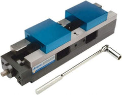 Jergens - 4" Jaw Width, 13" Max Jaw Opening, Manual Self Centering Vise - 7,200 Max Operating psi, 5.68" Stroke Length, 17" OAL x 6" OAW x 4" OAH - USA Tool & Supply