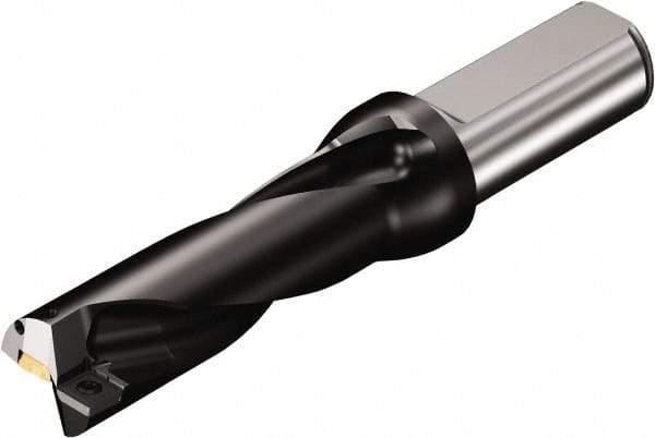 Sandvik Coromant - 6.588" Max Drill Depth, 3xD, 2-1/8" Diam, Indexable Insert Drill - 2 Inserts, 1-1/2" Shank Diam, Flange Shank - USA Tool & Supply