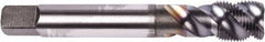 Union Butterfield - M14x1.50 Metric Fine 3 Flute 6H Modified Bottoming Spiral Flute Tap - Powdered Metal, TiCN Finish, 100mm OAL, Right Hand Flute, Right Hand Thread, Series 1677AP - Exact Industrial Supply