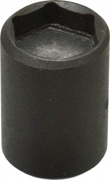 Proto - 1/4" Drive 1/2" Standard Magnetic Impact Socket - 6 Points, 1" OAL - USA Tool & Supply