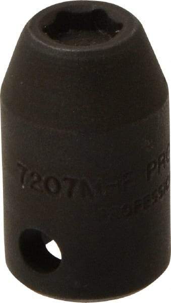Proto - 3/8" Drive 7mm Standard Magnetic Impact Socket - 6 Points, 1-3/32" OAL - USA Tool & Supply