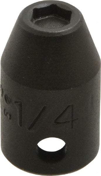 Proto - 3/8" Drive 1/4" Standard Magnetic Impact Socket - 6 Points, 1-3/32" OAL - USA Tool & Supply