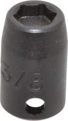 Proto - 3/8" Drive 3/8" Standard Magnetic Impact Socket - 6 Points, 1-3/32" OAL - USA Tool & Supply