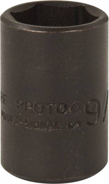 Proto - 3/8" Drive 9/16" Standard Magnetic Impact Socket - 6 Points, 1-3/32" OAL - USA Tool & Supply