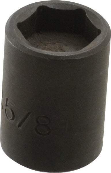 Proto - 3/8" Drive 5/8" Standard Magnetic Impact Socket - 6 Points, 1-7/32" OAL - USA Tool & Supply
