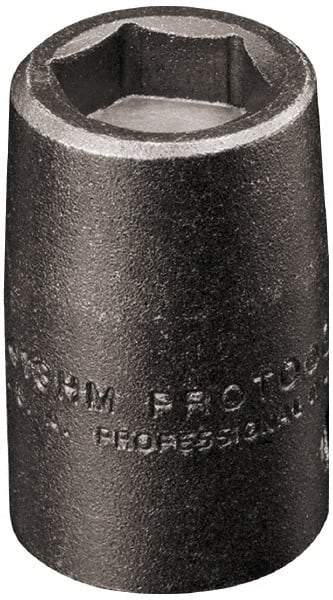 Proto - 1/4" Drive, Power Socket - 6 Points, 1" OAL - USA Tool & Supply