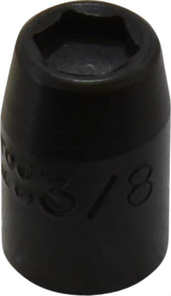 Proto - 3/8" Drive, 3/8" Socket, Power Socket - 6 Points, 1-3/32" OAL - USA Tool & Supply
