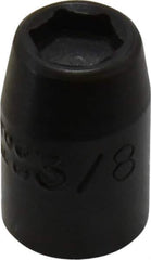 Proto - 3/8" Drive, 3/8" Socket, Power Socket - 6 Points, 1-3/32" OAL - USA Tool & Supply