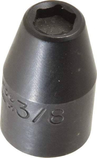 Proto - 1/2" Drive, 3/8" Socket, Power Socket - 6 Points, 1-1/2" OAL - USA Tool & Supply