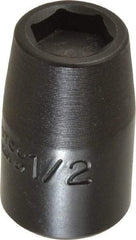 Proto - 1/2" Drive 1/2" Standard Magnetic Impact Socket - 6 Points, 1-1/2" OAL - USA Tool & Supply