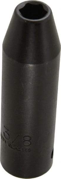 Proto - 1/2" Drive 3/8" Deep Thin Wall Impact Socket - 6 Points, 3-1/4" OAL - USA Tool & Supply