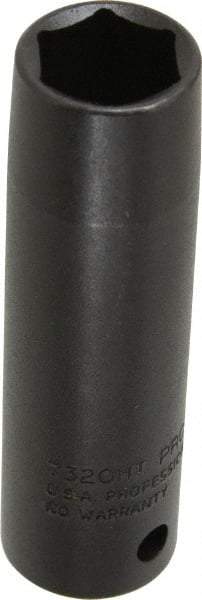 Proto - 1/2" Drive 5/8" Deep Thin Wall Impact Socket - 6 Points, 3-1/4" OAL - USA Tool & Supply