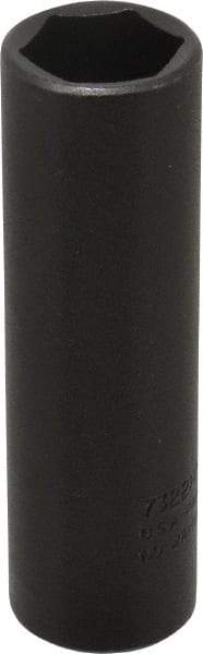 Proto - 1/2" Drive 11/16" Deep Thin Wall Impact Socket - 6 Points, 3-1/4" OAL - USA Tool & Supply