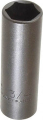 Proto - 1/2" Drive 3/4" Deep Thin Wall Impact Socket - 6 Points, 3-1/4" OAL - USA Tool & Supply