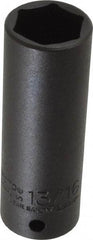 Proto - 1/2" Drive 13/16" Deep Thin Wall Impact Socket - 6 Points, 3-1/4" OAL - USA Tool & Supply