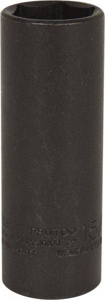 Proto - 1/2" Drive 15/16" Deep Thin Wall Impact Socket - 6 Points, 3-1/2" OAL - USA Tool & Supply