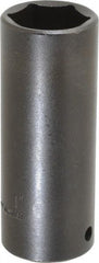 Proto - 1/2" Drive 1" Deep Thin Wall Impact Socket - 6 Points, 3-1/2" OAL - USA Tool & Supply