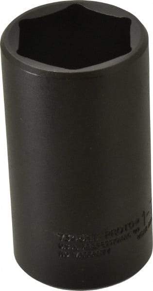 Proto - 1/2" Drive 1-7/16" Deep Thin Wall Impact Socket - 6 Points, 3-1/2" OAL - USA Tool & Supply