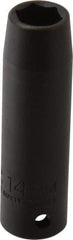 Proto - 1/2" Drive 14mm Deep Thin Wall Impact Socket - 6 Points, 3-1/4" OAL - USA Tool & Supply