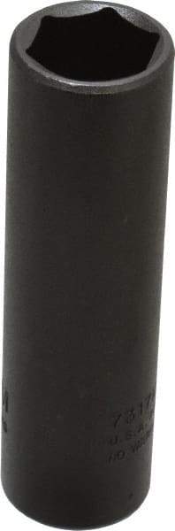 Proto - 1/2" Drive 17mm Deep Thin Wall Impact Socket - 6 Points, 3-1/4" OAL - USA Tool & Supply