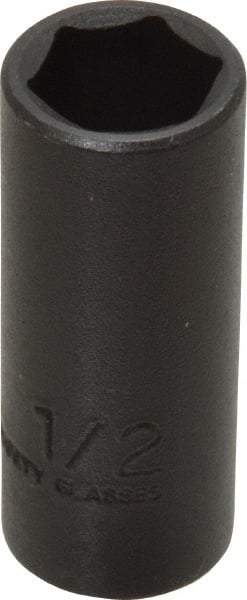 Proto - 3/8" Drive 1/2" Deep Thin Wall Impact Socket - 6 Points, 1-3/4" OAL - USA Tool & Supply