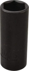 Proto - 3/8" Drive 11/16" Deep Thin Wall Impact Socket - 6 Points, 2-7/32" OAL - USA Tool & Supply