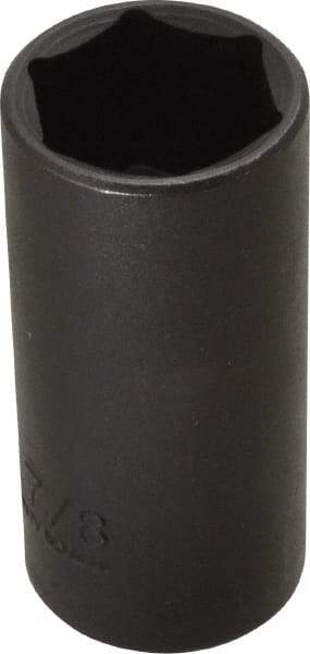 Proto - 3/8" Drive 7/8" Deep Thin Wall Impact Socket - 6 Points, 2-1/2" OAL - USA Tool & Supply