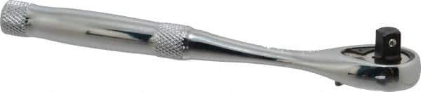 Proto - 1/4" Drive Pear Head Ratchet - Chrome Finish, 5-3/4" OAL, 45 Gear Teeth, Full Polished Handle, Standard Head - USA Tool & Supply