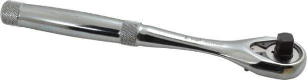 Proto - 3/8" Drive Pear Head Ratchet - Chrome Finish, 8-1/2" OAL, 45 Gear Teeth, Standard Knurled Handle, Standard Head - USA Tool & Supply