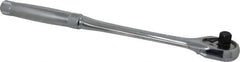 Proto - 3/8" Drive Pear Head Ratchet - Chrome Finish, 11" OAL, 45 Gear Teeth, Long Full Polished Handle, Standard Head - USA Tool & Supply