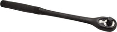 Proto - 3/8" Drive Pear Head Standard Ratchet - Black Oxide Finish, 11" OAL, 45 Gear Teeth, Long Knurled Handle, Standard Head - USA Tool & Supply