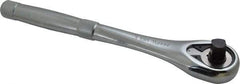 Proto - 1/2" Drive Pear Head Ratchet - Chrome Finish, 10-1/2" OAL, 45 Gear Teeth, Standard Full Polish Handle, Standard Head - USA Tool & Supply