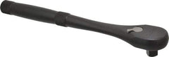 Proto - 1/2" Drive Pear Head Standard Ratchet - Black Oxide Finish, 10-1/2" OAL, 45 Gear Teeth, Standard Knurled Handle, Standard Head - USA Tool & Supply