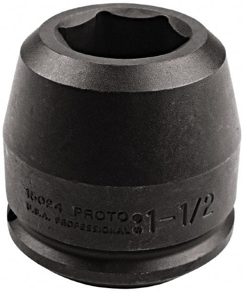 Proto - 1-1/2" Drive 1-9/16" Standard Impact Socket - 6 Points, 5-3/4" OAL - USA Tool & Supply