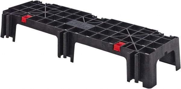 Quantum Storage - 625 Lb Capacity, Black Dunnage Rack - 40" Wide x 6" High x 12" Deep, HDPE - USA Tool & Supply