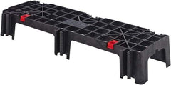 Quantum Storage - 625 Lb Capacity, Black Dunnage Rack - 40" Wide x 6" High x 12" Deep, HDPE - USA Tool & Supply