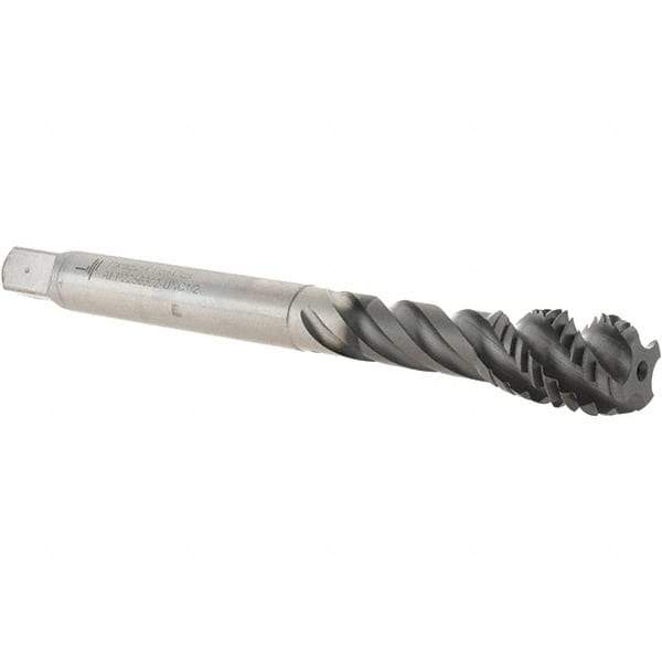 Value Collection - 1/2-13 UNC 4 Flute 2B Modified Bottoming Spiral Flute Tap - Powdered Metal, Hardlube Finish, 110.01mm OAL, Right Hand Flute, Right Hand Thread, Series AEP2256302 - USA Tool & Supply