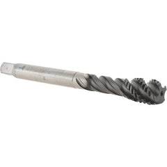 Value Collection - 1/2-13 UNC 4 Flute 2B Modified Bottoming Spiral Flute Tap - Powdered Metal, Hardlube Finish, 110.01mm OAL, Right Hand Flute, Right Hand Thread, Series AEP2256302 - USA Tool & Supply