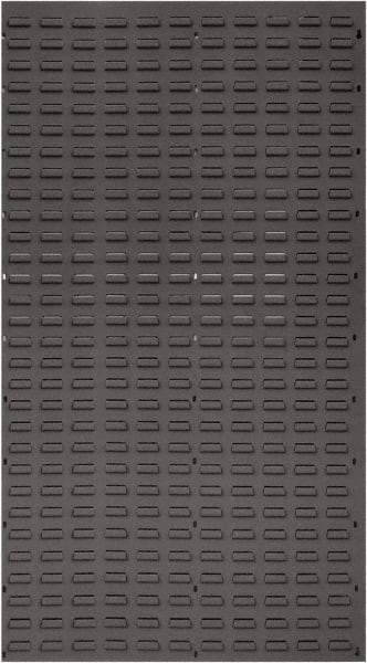 Quantum Storage - 36" Wide x 61" High, Gray Louvered Bin Panel - Use with Stack and Hang Bins - USA Tool & Supply