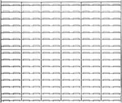 Quantum Storage - 36" Wide x 30" High, Chrome Louvered Bin Panel - Use with Stack and Hang Bins - USA Tool & Supply