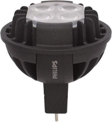 Philips - 7 Watt LED Commercial/Industrial 2 Pin Lamp - 2,700°K Color Temp, 370 Lumens, 12 Volts, Dimmable, MRC16, 35,000 hr Avg Life - USA Tool & Supply