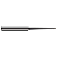 Harvey Tool - 1/16", 3/32" LOC, 1/4" Shank Diam, 4" OAL, 2 Flute Solid Carbide Square End Mill - Exact Industrial Supply