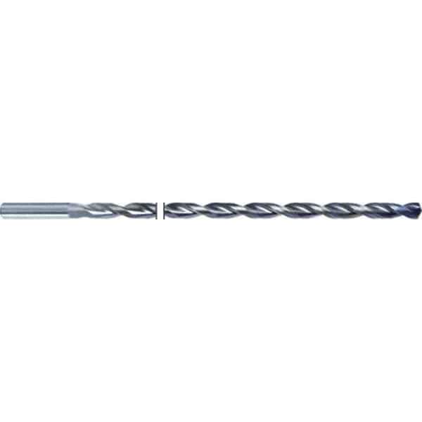 Guhring - 15/64" 135° Parabolic Flute Solid Carbide Screw Machine Drill Bit - TiAlN Finish, Right Hand Cut, 260mm Flute Length, 300mm OAL, Straight Shank, Through Coolant - USA Tool & Supply