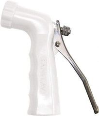 SANI-LAV - 3/4" Pipe, Insulated, Grade 3 Zinc Adjustable Spray Pattern Nozzle - White, 3/4 GHT Connection, 6.5 Gal per min at 100 psi, 3/4 GHT, 3/4" Orifice Diam, For Use With Water - USA Tool & Supply