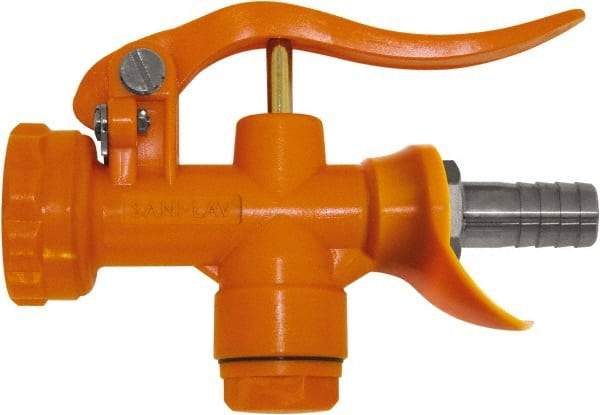 SANI-LAV - 3/4" Pipe, Insulated, Grade 5 Plastic Adjustable Spray Pattern Nozzle - Safety Orange, 3/4" Hose Barb Connection, 12 Gal per min at 100 psi, 3/4 GHT, 3/4" Orifice Diam, For Use With Water - USA Tool & Supply