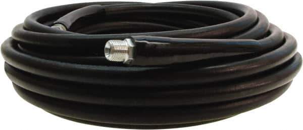 Continental ContiTech - 75' Long, 3/8 Male Rigid x Male Swivel, -20 to 250°F, Nitrile High Temp & High Pressure Hose - 3/8" ID x 0.69" OD, Black, 4,000 Max psi - USA Tool & Supply